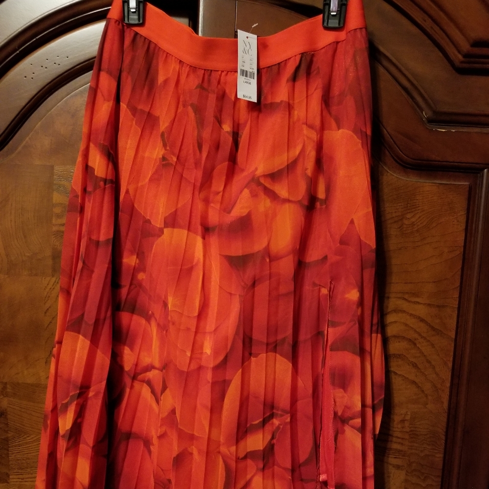 Red pleated shirt